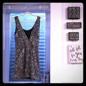 Express Sequin Deep V Dress/Tank!